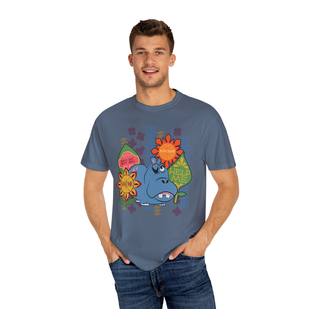 Hippo Help Me Comfort Colors Tee