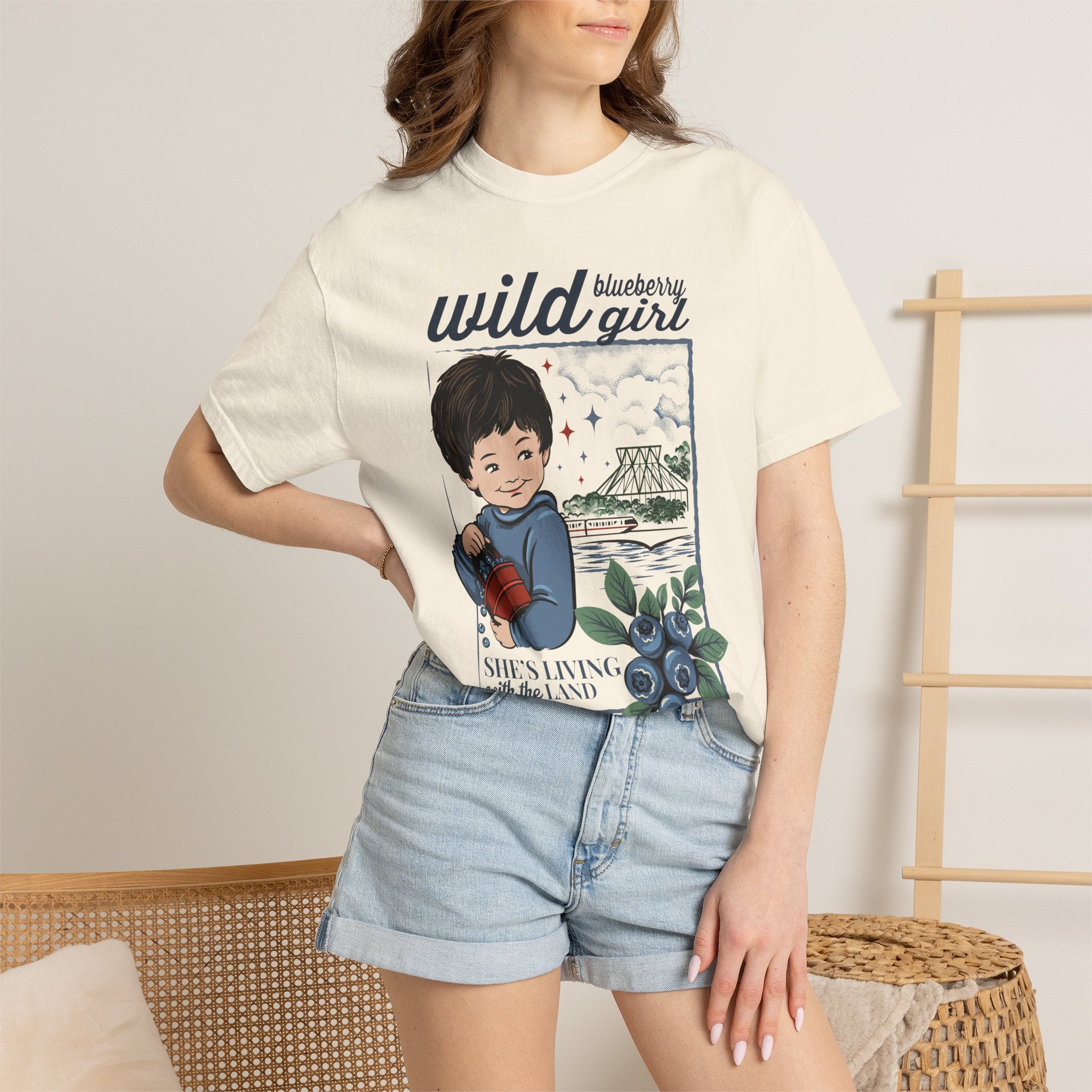Living with the Land Blueberry Girl Tee