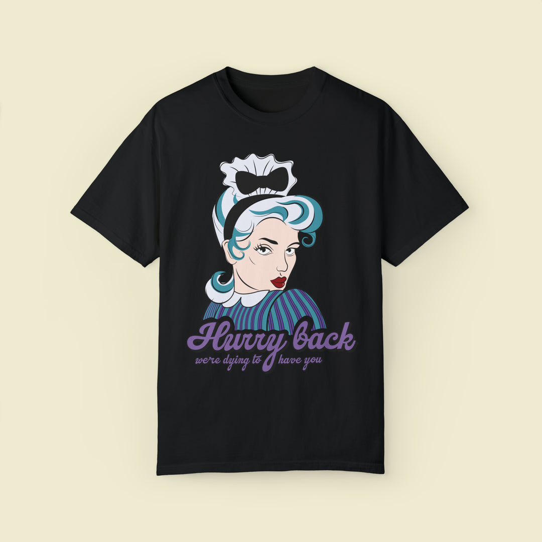 Cast Member Hurry Back Comfort Colors Tee by The Quirky Mouse, LLC, subtle Disney Inspired Shirts