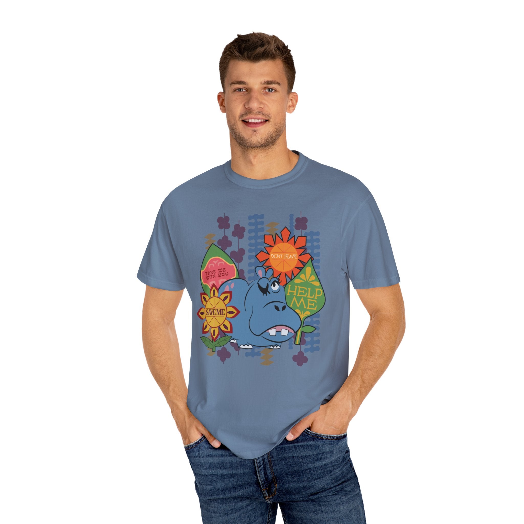 Hippo Help Me Comfort Colors Tee