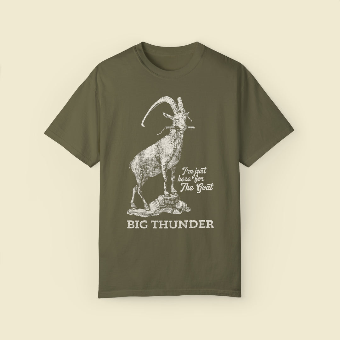 Big Thunder Goat on Comfort Colors Tee by The Quirky Mouse, LLC, subtle Disney Inspired Shirts