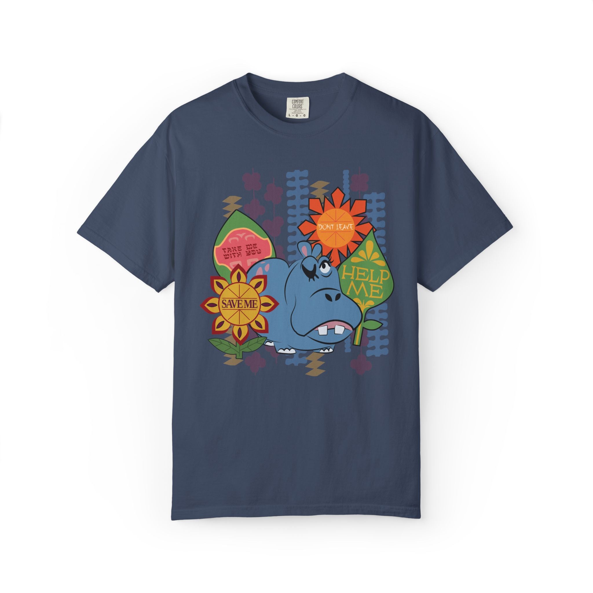 Hippo Help Me Comfort Colors Tee
