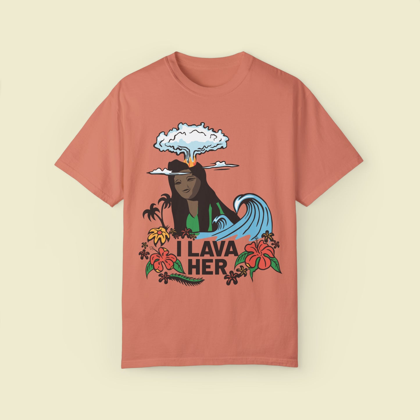 "I Lava Her" Couples Comfort Colors Tee