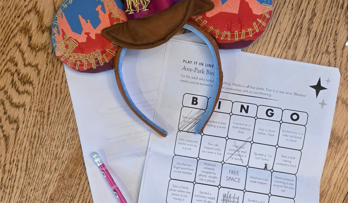Image of the Bingo Card from the STarter Hunt