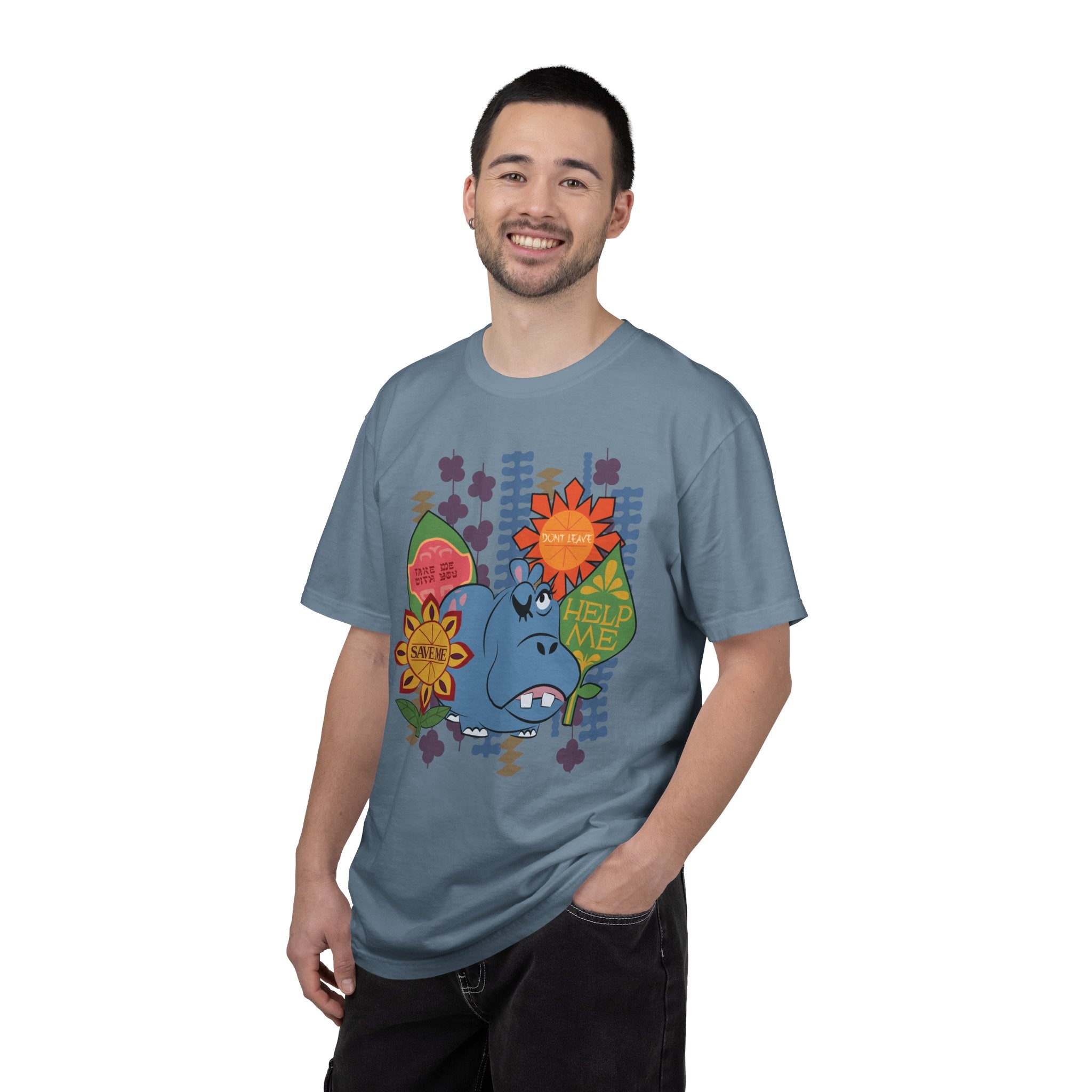 Hippo Help Me Comfort Colors Tee