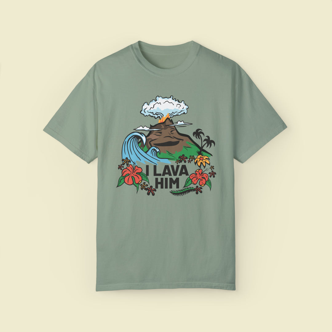 "I Lava Him" Couples Comfort Colors Tee by The Quirky Mouse, LLC, subtle Disney Inspired Shirts