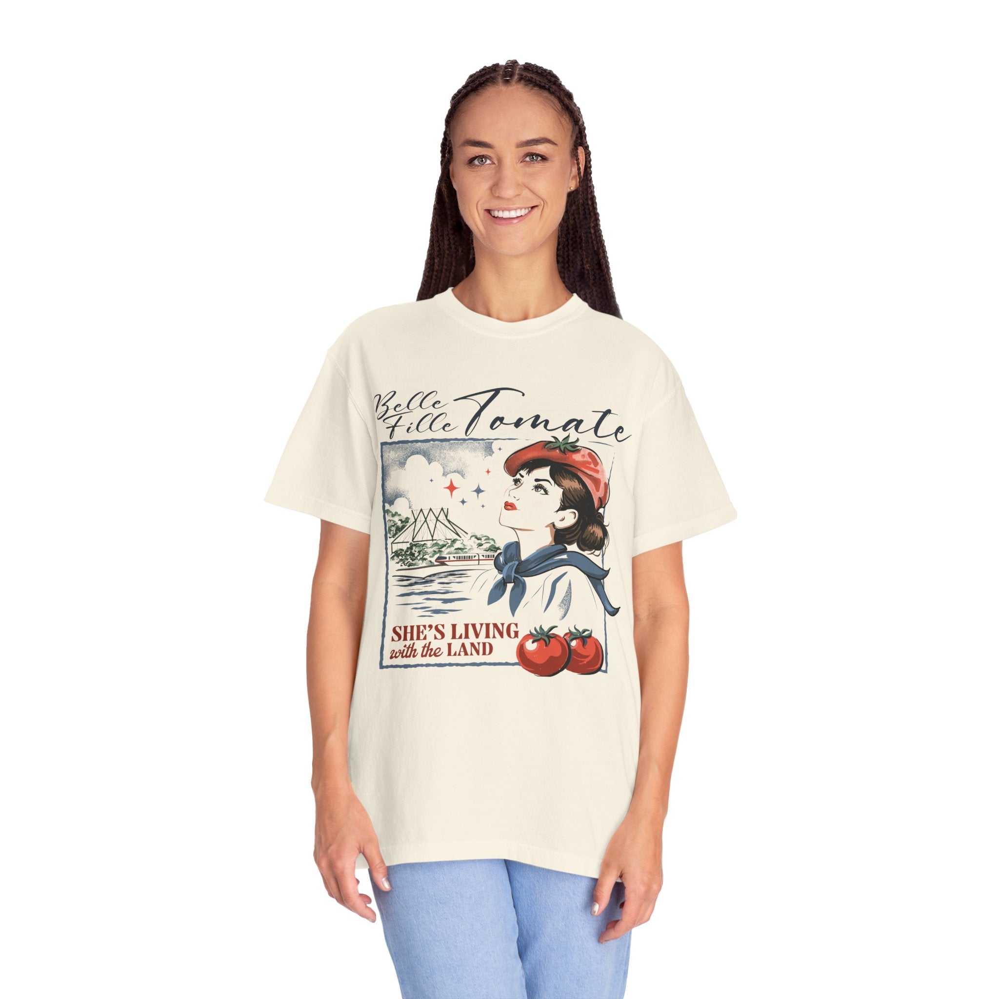 Mockup wearing the Tomato Girl Tee