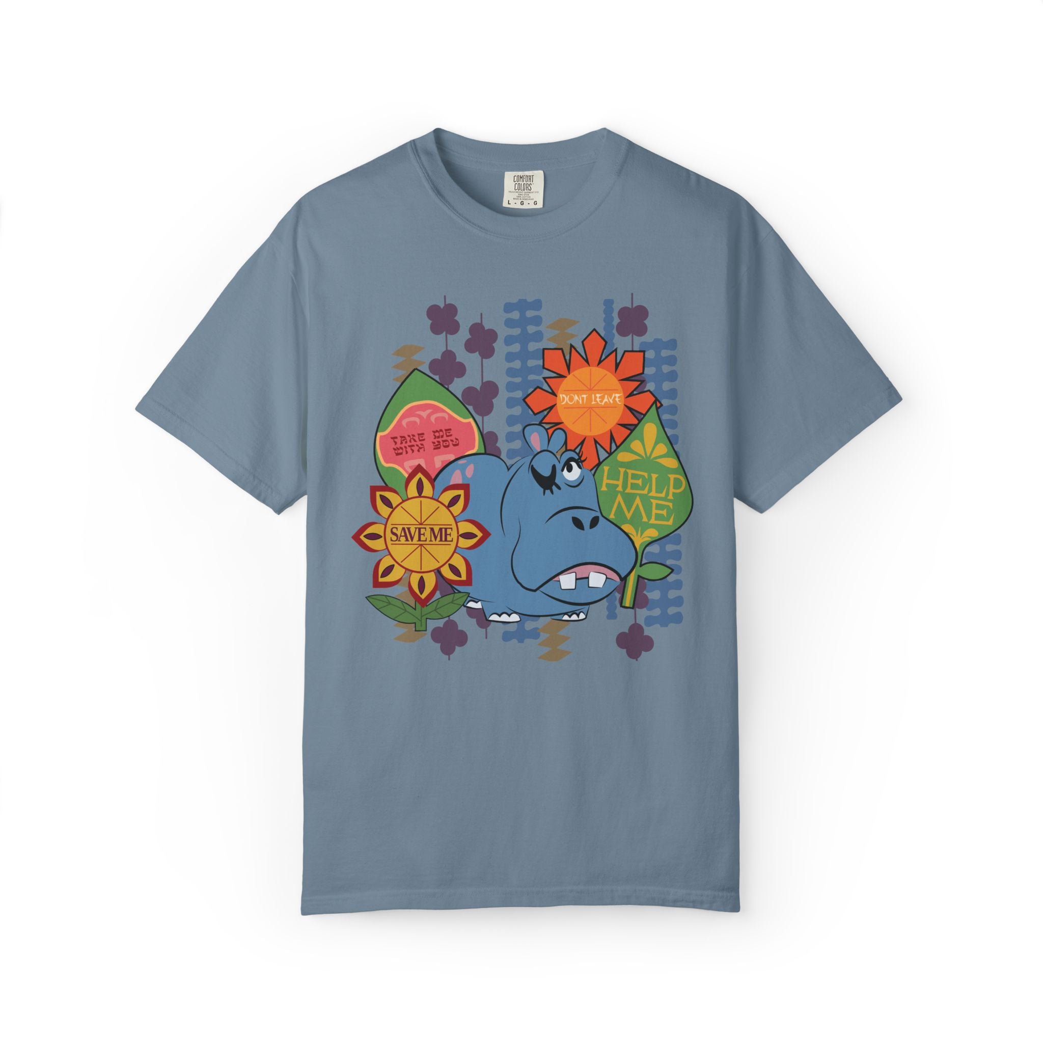Hippo Help Me Comfort Colors Tee