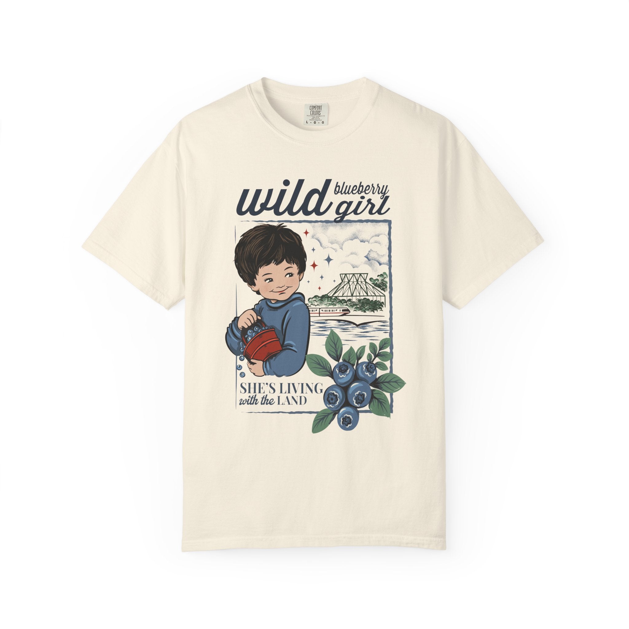 Living with the Land Blueberry Girl Tee