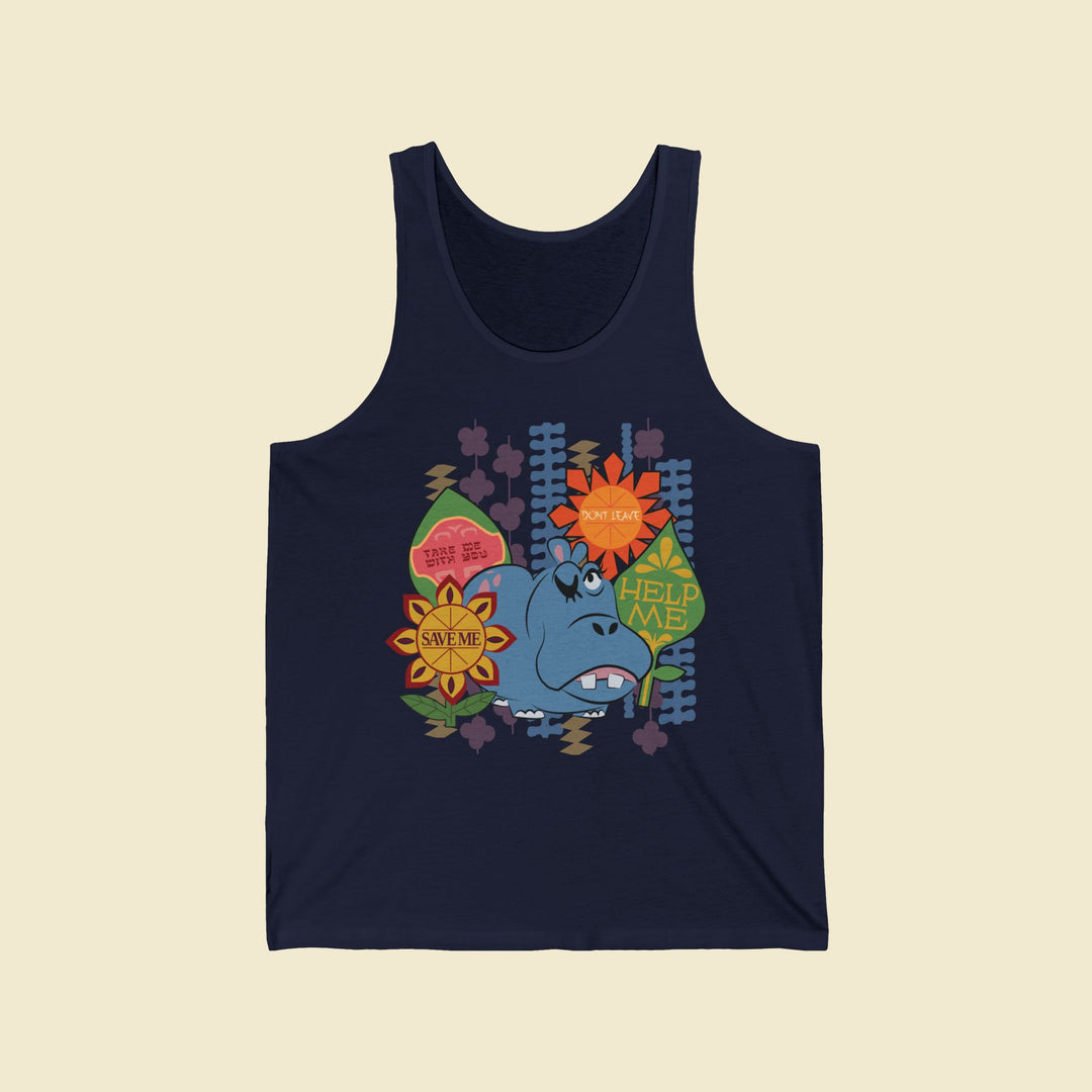 Hippo Help Me Tank Top by The Quirky Mouse, LLC, subtle Disney Inspired Shirts