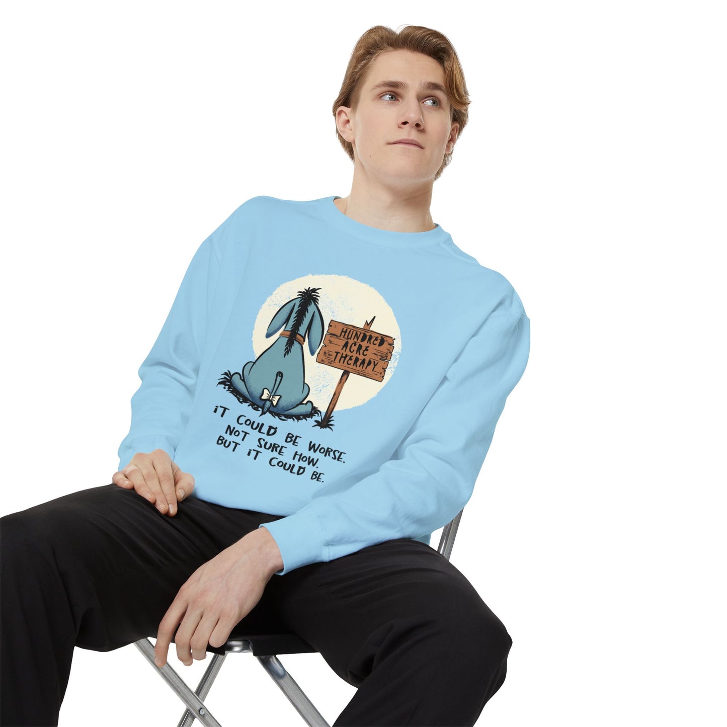 Eeyore Therapy Comfort Colors Sweatshirt