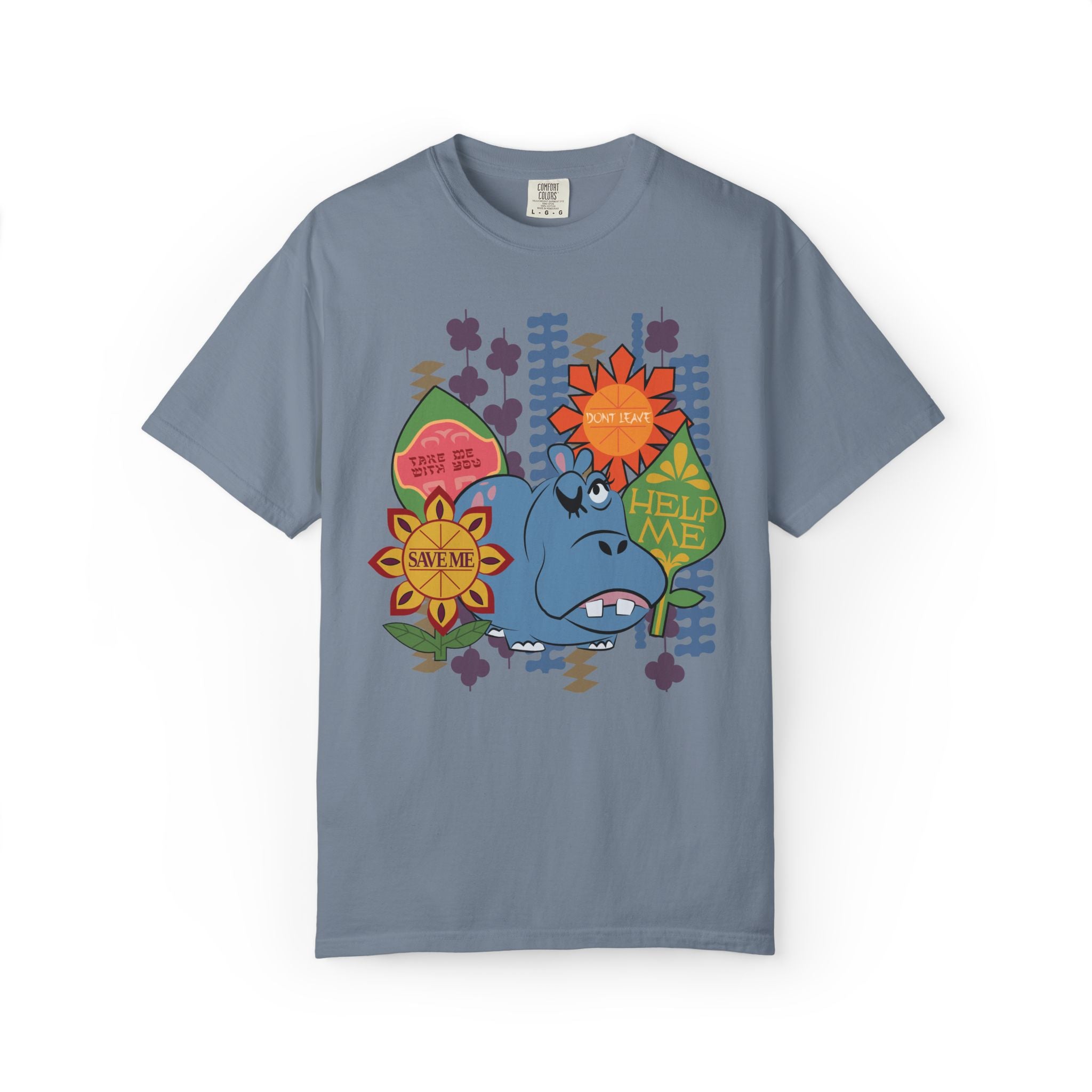 Hippo Help Me Comfort Colors Tee