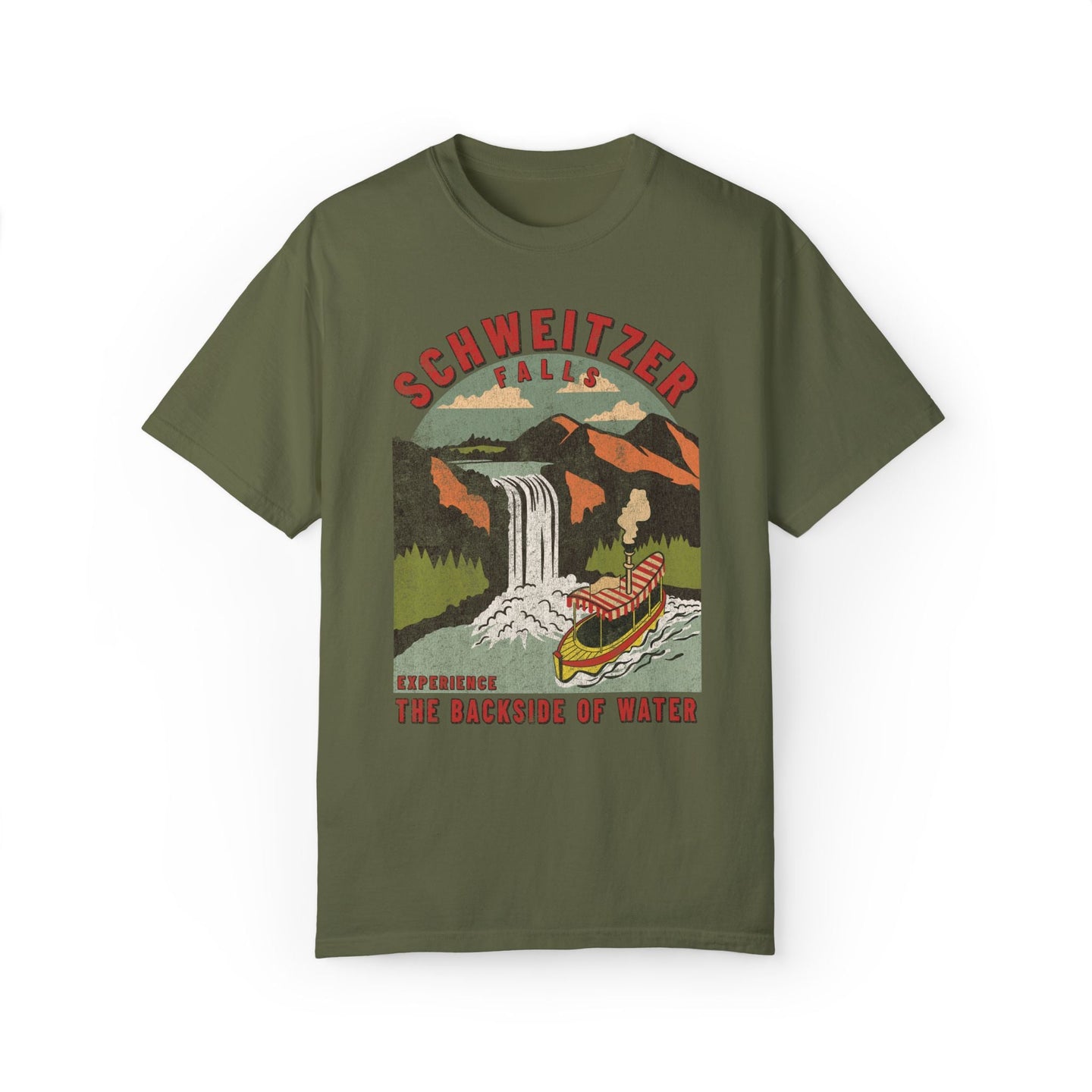 Schweitzer Falls Comfort Colors Tee - Subtle Theme Park Tees – The ...