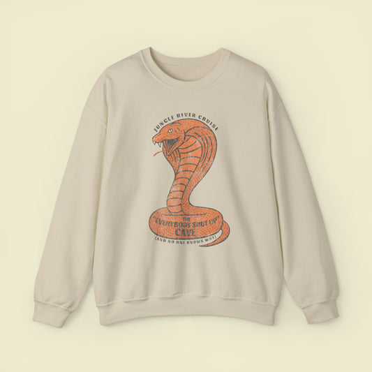 Jungle River Cobra Canyon Gildan Sweatshirt by The Quirky Mouse, LLC, subtle Disney Inspired Shirts