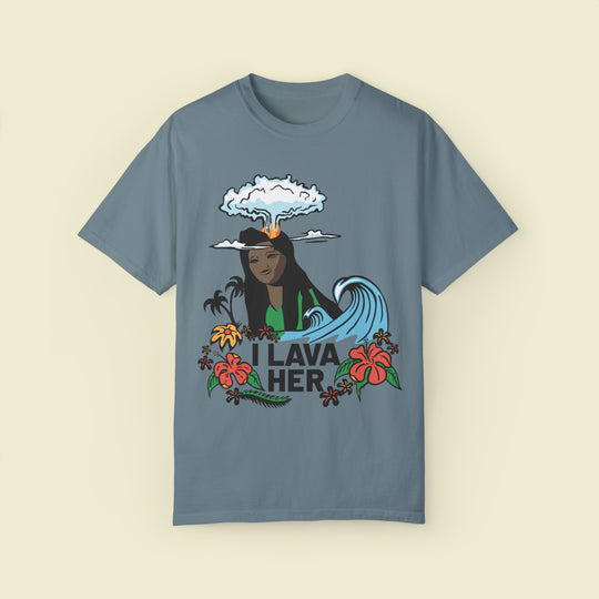 "I Lava Her" Couples Comfort Colors Tee