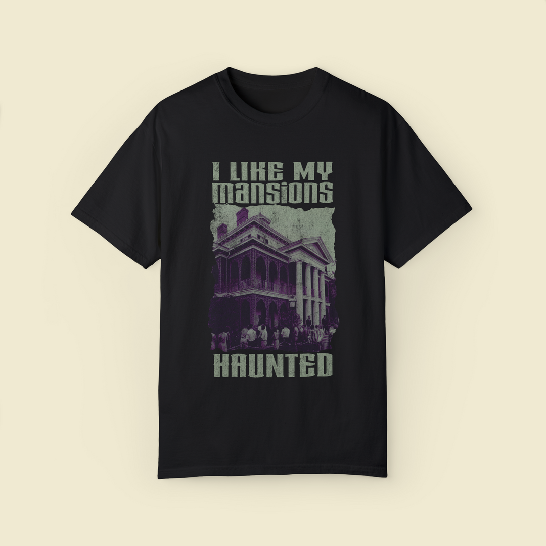 *DL* I Like My Mansions Haunted Comfort Colors Tee by The Quirky Mouse, LLC, subtle Disney Inspired Shirts