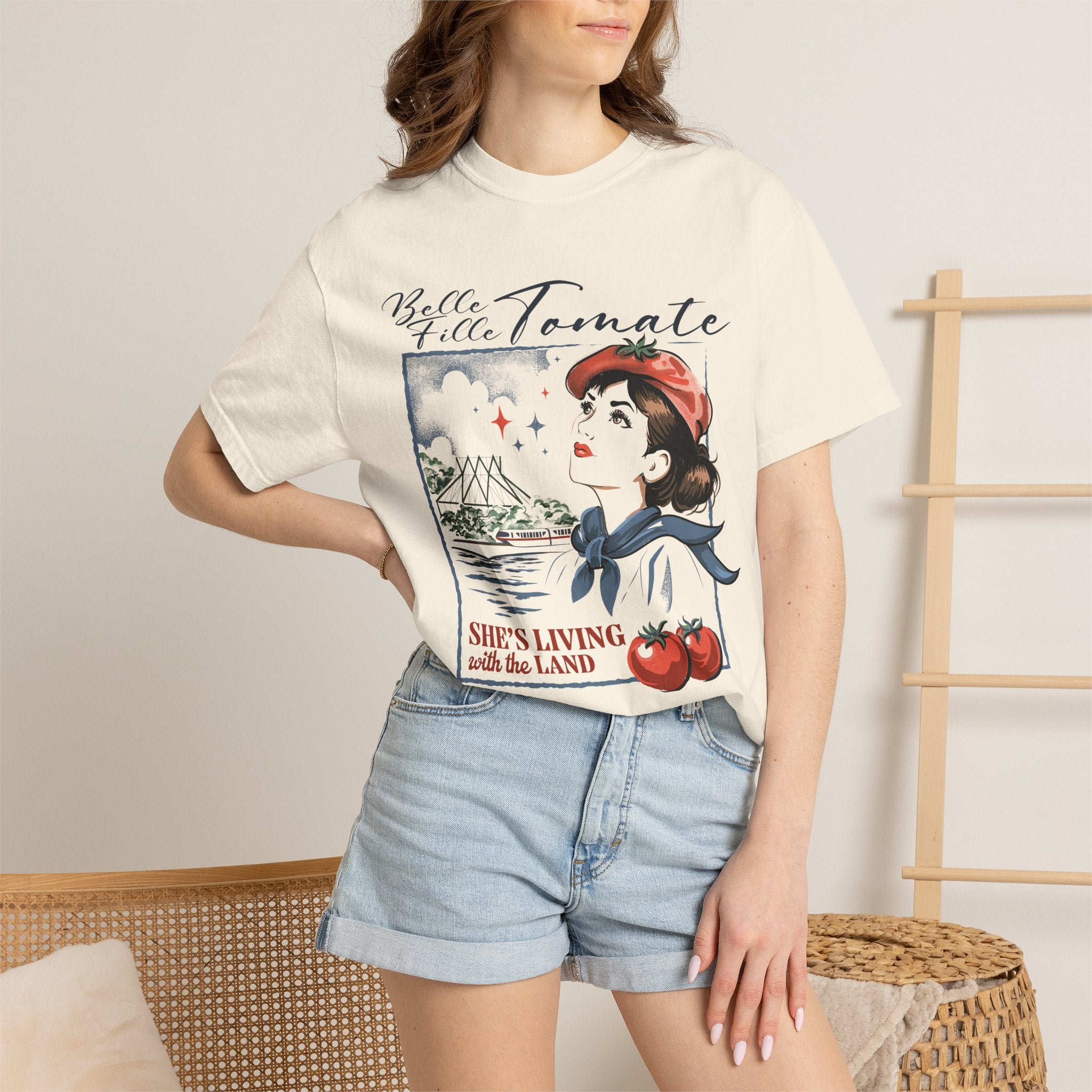 Mockup wearing the Tomato Girl Tee