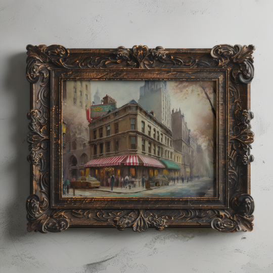Muppet PizzeRizzo Fine Art Print in an ornate antique baroque frame against a white plaster wall