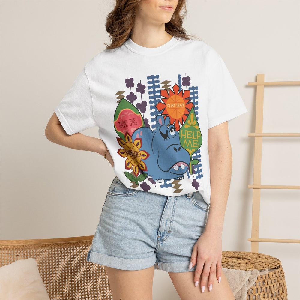 Hippo Help Me Comfort Colors Tee