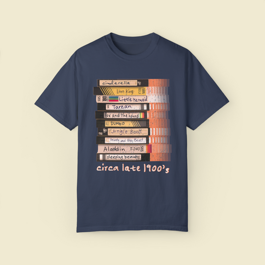 Classic VHS Comfort Colors Tee by The Quirky Mouse, LLC, subtle Disney Inspired Shirts