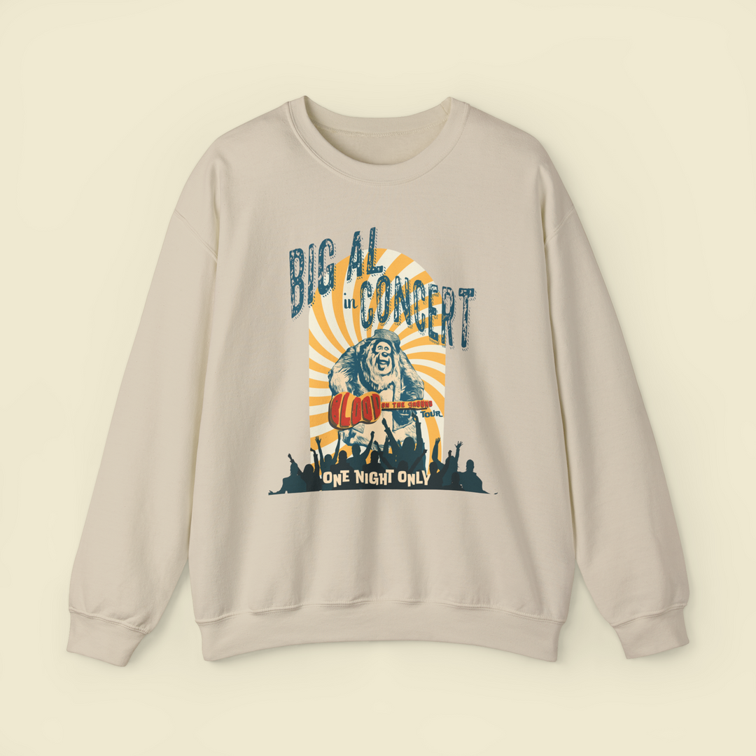 Big Al in Concert Sweatshirt by The Quirky Mouse, LLC, subtle Disney Inspired Shirts