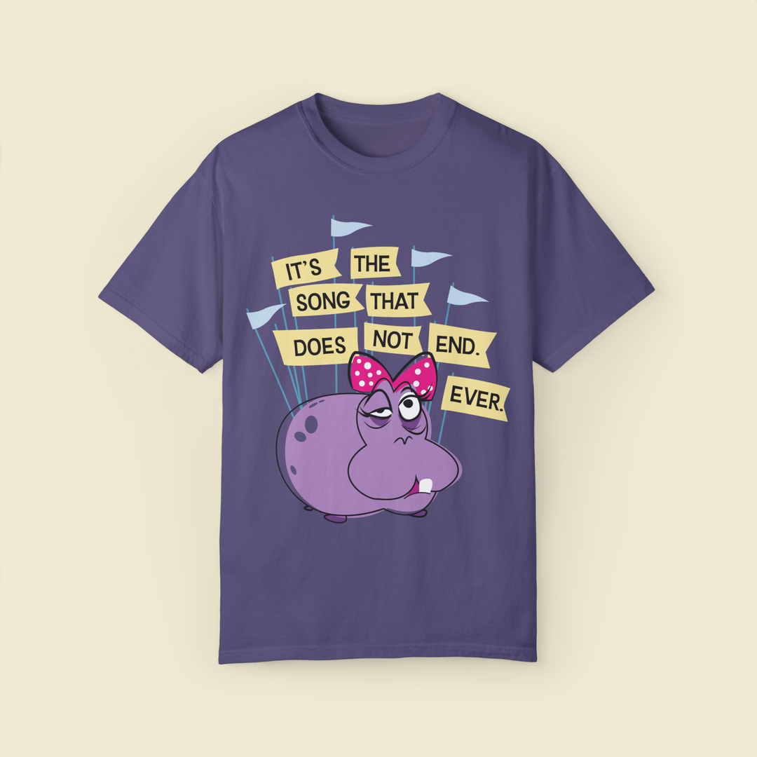 Small World Hippo Comfort Colors Tee by The Quirky Mouse, LLC, subtle Disney Inspired Shirts