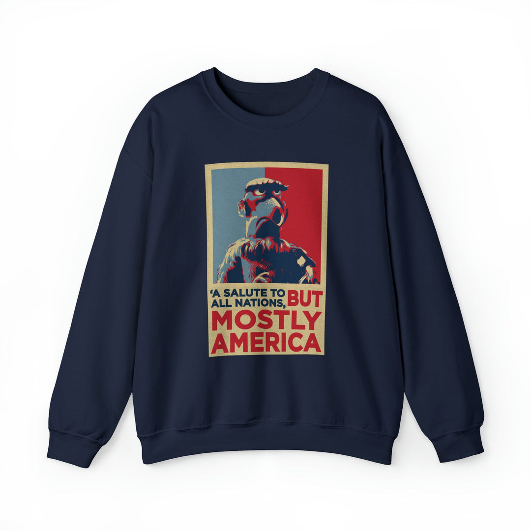 Salute to America Crewneck Sweatshirt by The Quirky Mouse, LLC, subtle Disney Inspired Shirts