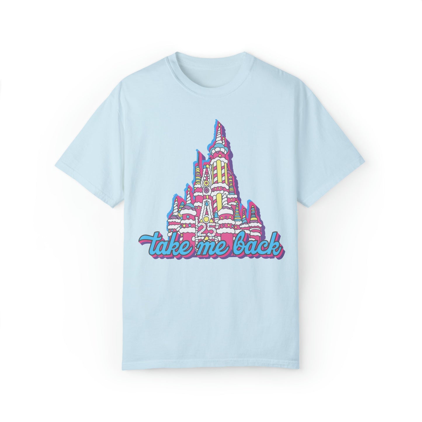 Take Me Back to the 90s Cake Castle Comfort Colors Tee by The Quirky Mouse, theme park inspired t shirts