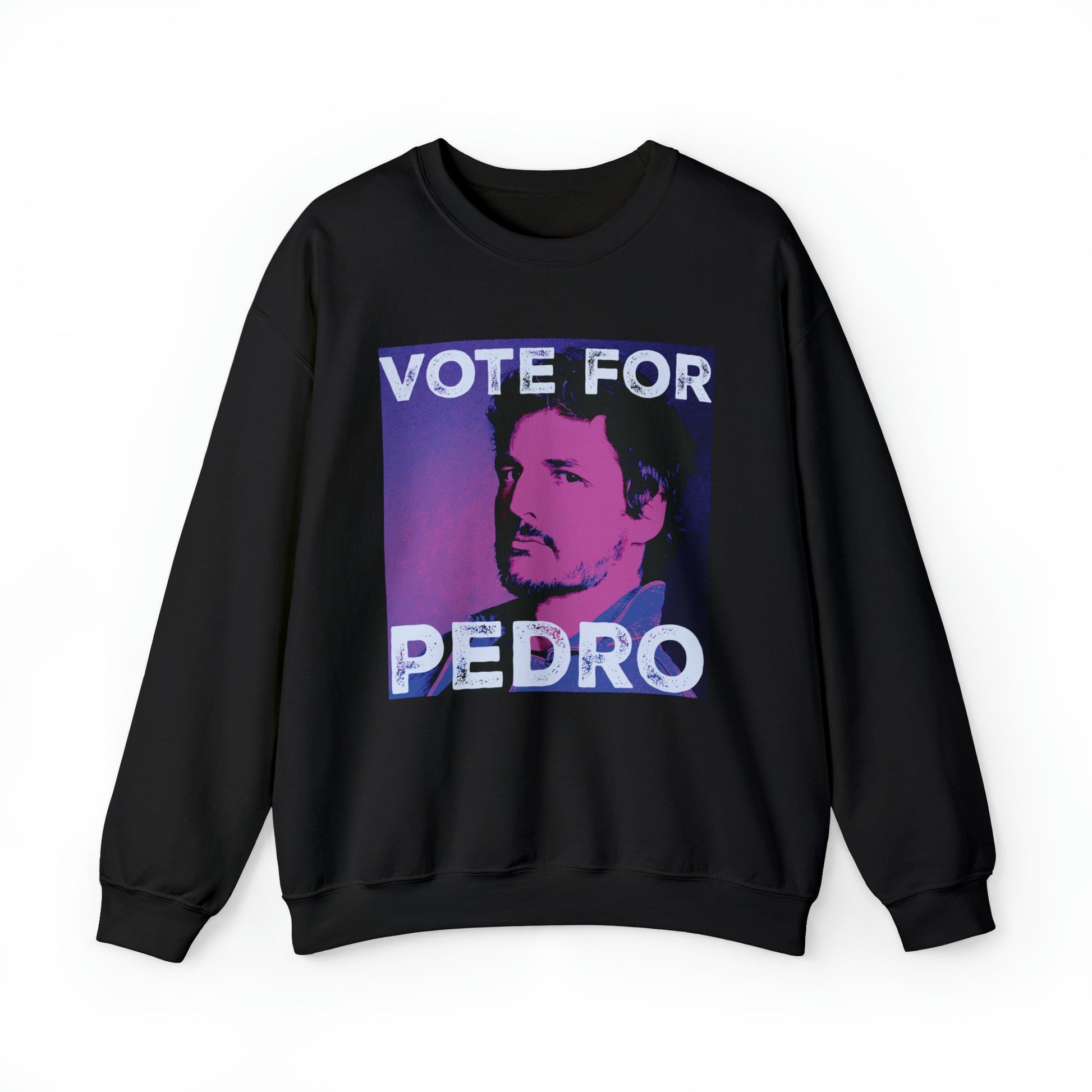 Vote for Pedro (Pascal) Crewneck Sweatshirt by The Quirky Mouse, LLC, subtle Disney Inspired Shirts